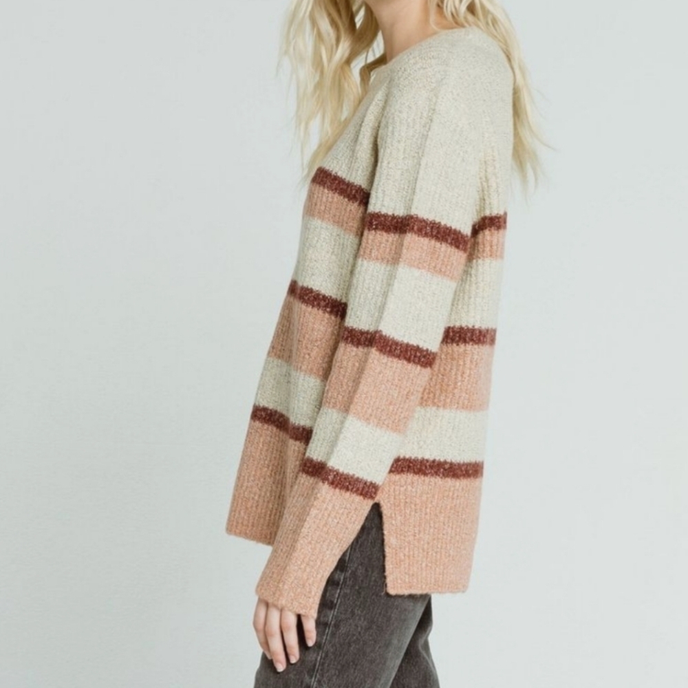 ROXY Winter Garden Striped Sweater Small - Picture 2 of 7